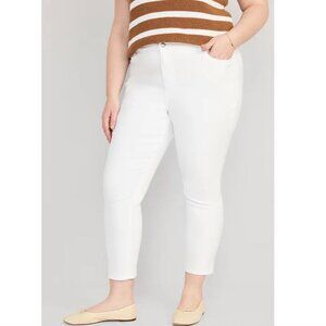 Old Navy Rockstar Super Skinny High Rise Off-White Corduroy Pants Size 28W
